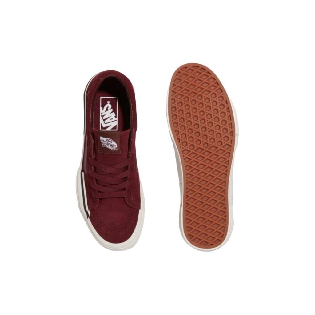 Vans Slip Resistant Durable Low Top Skate Shoes Unisex Sneakers Burgundy VN000CRNPRT