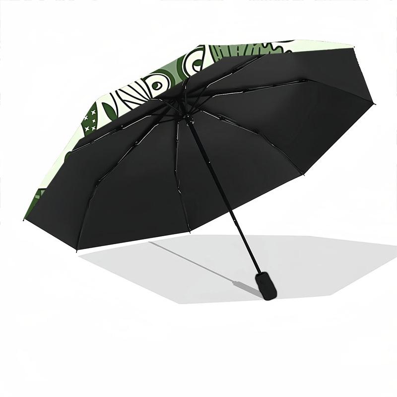 1pc Forest Mushrooms Automatic Open/close Folding Compact Umbrella, 8-Rib Sturdy Canopy, Lightweight Portable, Everyday Use, Gift, Outdoor Umbrella, T