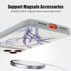 Магнитный Чехол Для Magsafe Для iPhone 17 Pro Max Фиолетовая Орхидея Цветочный Узор Покрытие С Ощущением Кожи Для iPhone 16 15 14 13 Pro Max