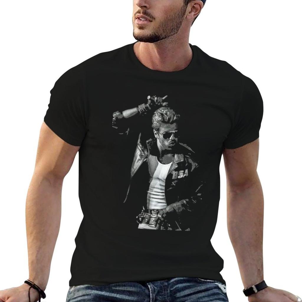 Retro George Tshirt Michael Love Musician Legends Never Die TShirt Lightweight Gym Training TShirt