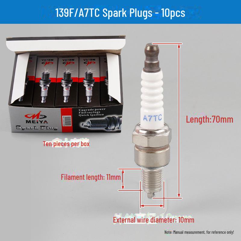 Свечи зажигания и форсунки 168F/190F для двигателей бензопил, генераторов и газонокосилок