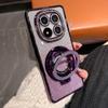 Магнитная беспроводная зарядная подставка Противоударный чехол для Redmi 14C 13C 13 A3 Note 14 13 Pro Plus Xiaomi 14T Pro Блестящая алмазная крышка