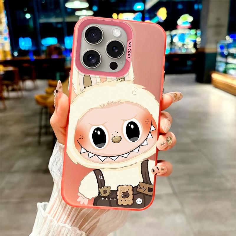 Модный чехол Labubu «Очаровательный рабочий стиль» для серий Oppo/Realme. Oppo A12, A1 Pro, A16K, Reno6 Lite, A3x, A32, A58, A17, Realme 7i, 9i, V23, C15...