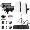 GODOX DP400IIIV Комплект 2 шт. 400 Дж 4-е поколение Студийная вспышка Крепление Bowens Беспроводное приложение GODOX Перезарядка Моделирующая лампа 30 Вт Рефлектор x2 Стойка для света x2