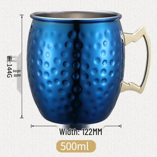 Медная кружка для Moscow Mule, нержавеющая сталь 304, чеканный дизайн, бокал для вина и коктейлей