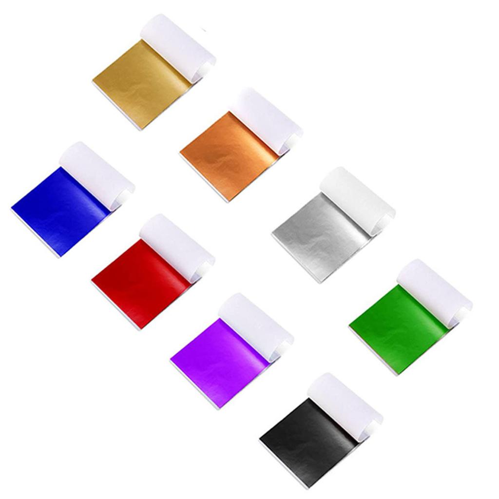 100 листов листов листового золота для ногтей своими руками, бумага для рисования листовым золотом, бумага для художественных поделок, украшения для дня рождения, свадьбы, торта, десерта