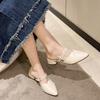 Обувь для женщин Горячая распродажа Женские тапочки Модные Зрелые Повседневные тапочки Острый носок Однотонная обувь Женская