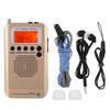 Aircraft Band Radio Receiver VHF Portable Full Band Radio Recorder (Gold)