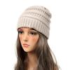 New Autumn And Winter Wool Cap European And American Women's Capped Cap Warm Knitted Cap Simple Solid-Coloured Cap