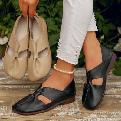 Модный бренд Женские балетки 2025 Весна Новинка Квадратный носок Мягкая кожа Женские повседневные туфли Большой размер Слипоны Комфорт Женские туфли для платья 3569