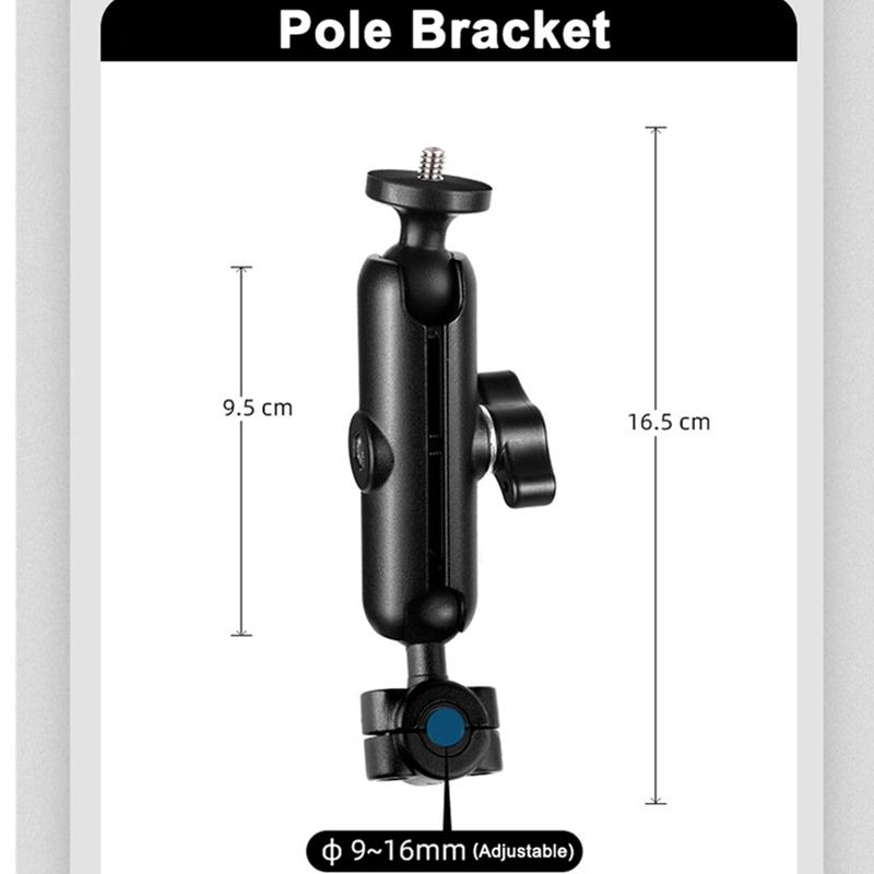 9-35mm Motorcycle Holder Handlebar Mirror Stand Car Seat Mount Bracket for GoPro Hero 12 11 9 10 Phone Action Camera Accessories