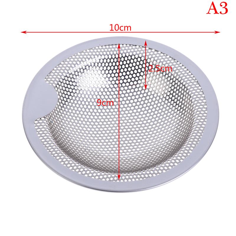 3 Size Stainless Steel Sink Strainer Drain Hole Filter Mesh Drainage For Kitchen
