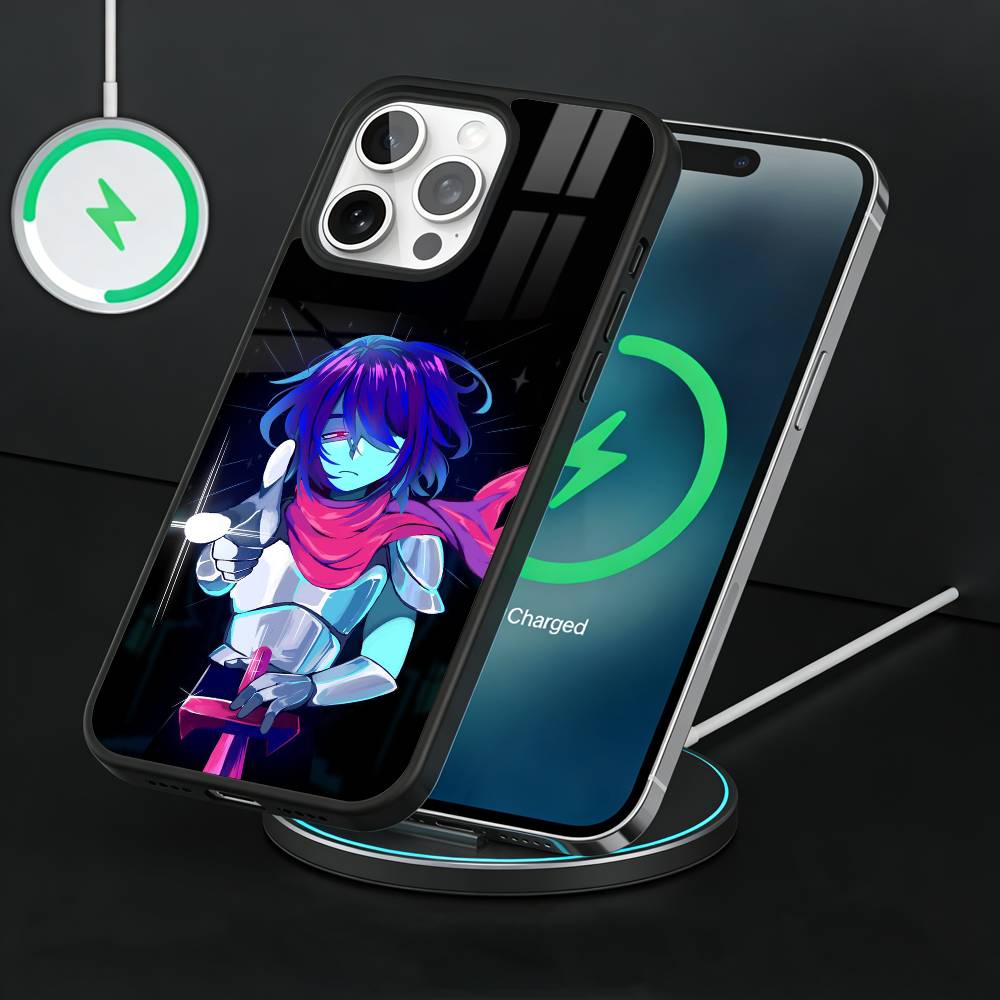 Чехол для телефона D-Deltarune Kris для iPhone17,16,15,14,13 Plus,Pro Max Магнитный Для Magsafe Беспроводная Зарядка