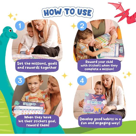 Reward Chart for Kids - 49 Big & 1,920 Mini Stickers, Behavior Chart for Kids at Home, Magnetic Chore Chart for Multiple Kids and Toddler 2-4 Years,