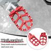 Baohatsu Foot Pegs Foot Rest Billet Wide 1 Pair for Yamaha XT250 YZ125 YZ80 WR250 TTR90 TTR125 (Red)