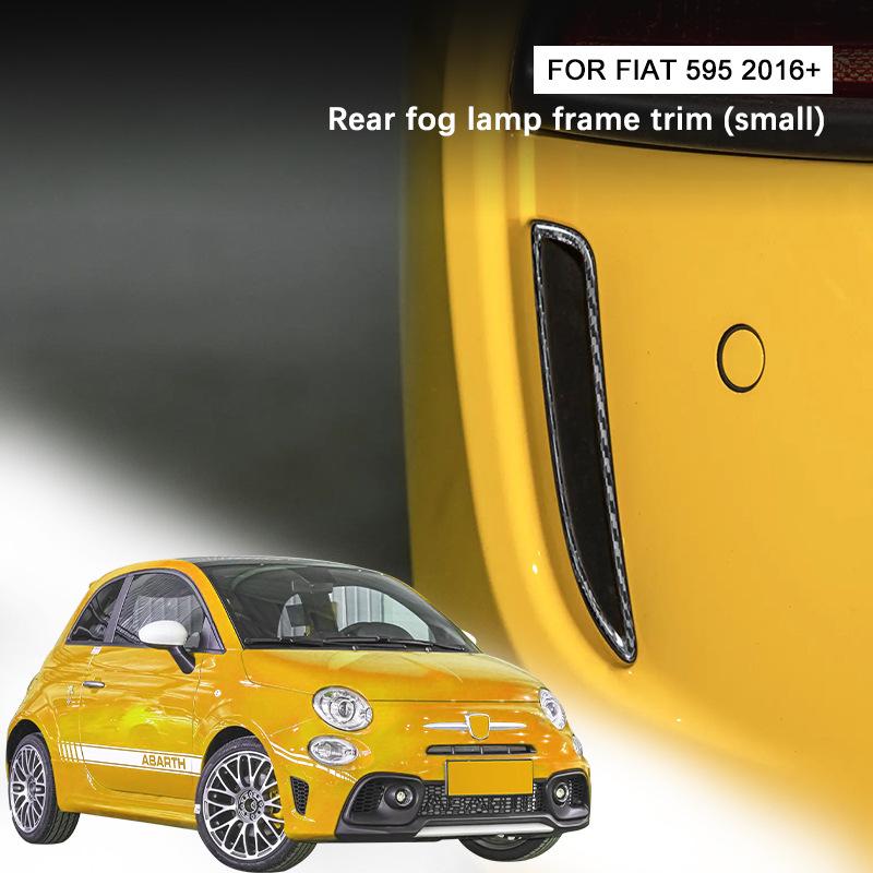 Fiat 500 Abarth 595 2016 Rear Fog Light Carbon Fiber Frame Sticker