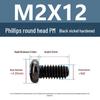 Yigu Black Nickel Carbon Steel PM Phillips Round Head Screws m2-m4 Pan Head Machine Screws for Electronics