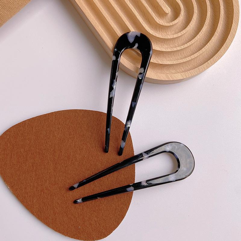 2 шт./лот Корейские палочки для волос Женская заколка для волос Элегантные красочные ацетатные палочки для волос с леопардовой текстурой Заколка для волос для девочек Аксессуары для волос