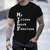 Летние мужские футболки с коротким рукавом, футболки My Irises Look Fabulous Print, повседневные футболки унисекс большого размера, топы, уличная спортивная одежда