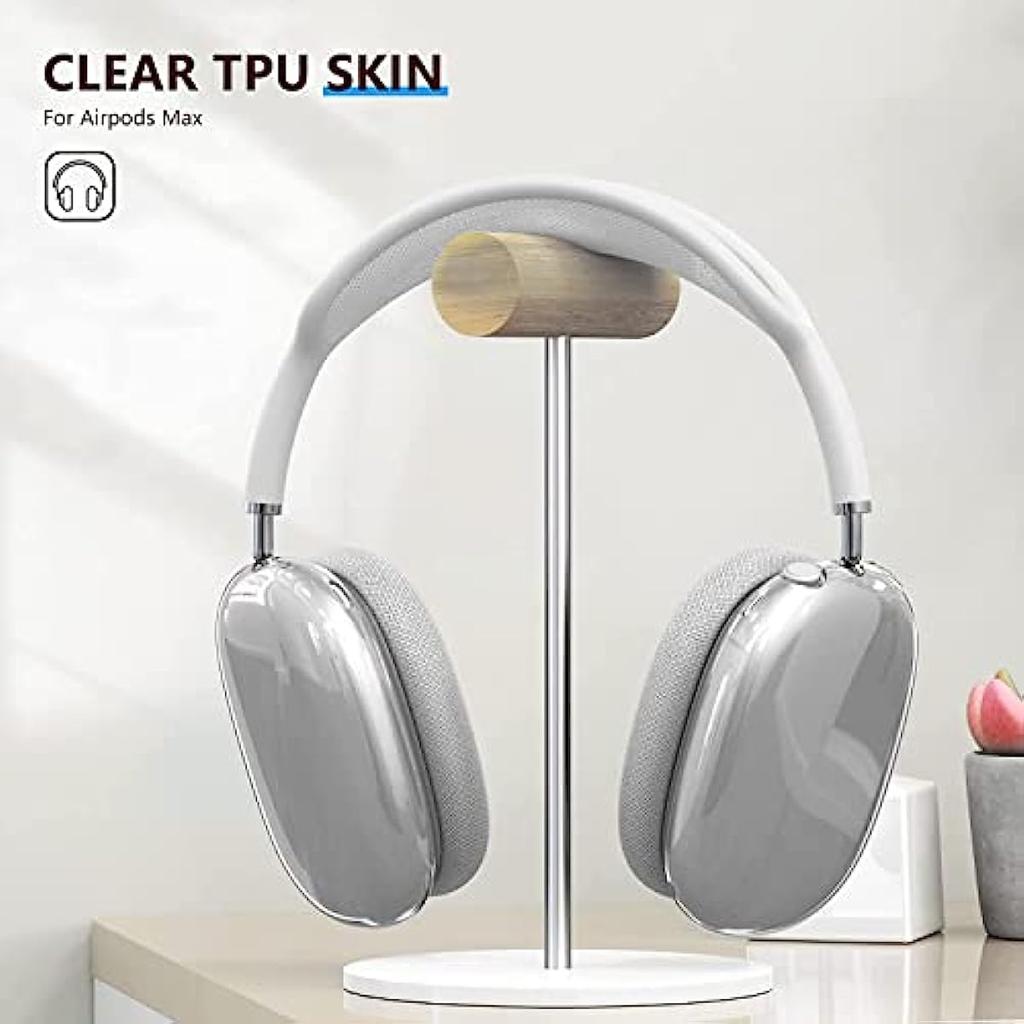 Прозрачный чехол Pretocter для наушников Air Pods Max, мягкий силиконовый чехол из ТПУ, прозрачный защитный чехол от царапин, прозрачные чехлы для наушников