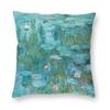 Claude Monet Printing Square Throw Pillow Cover Home Decor Printed World Famous Landscape Painting Cushion Cover For Living Room