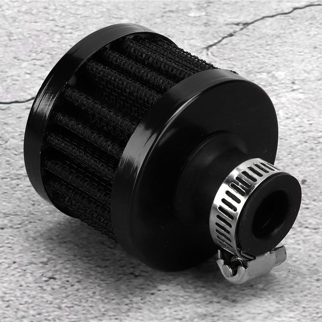 13mm0.5in Mini Air Intake Filter Vent Crankcase Breather Universal Car Accessory Noire