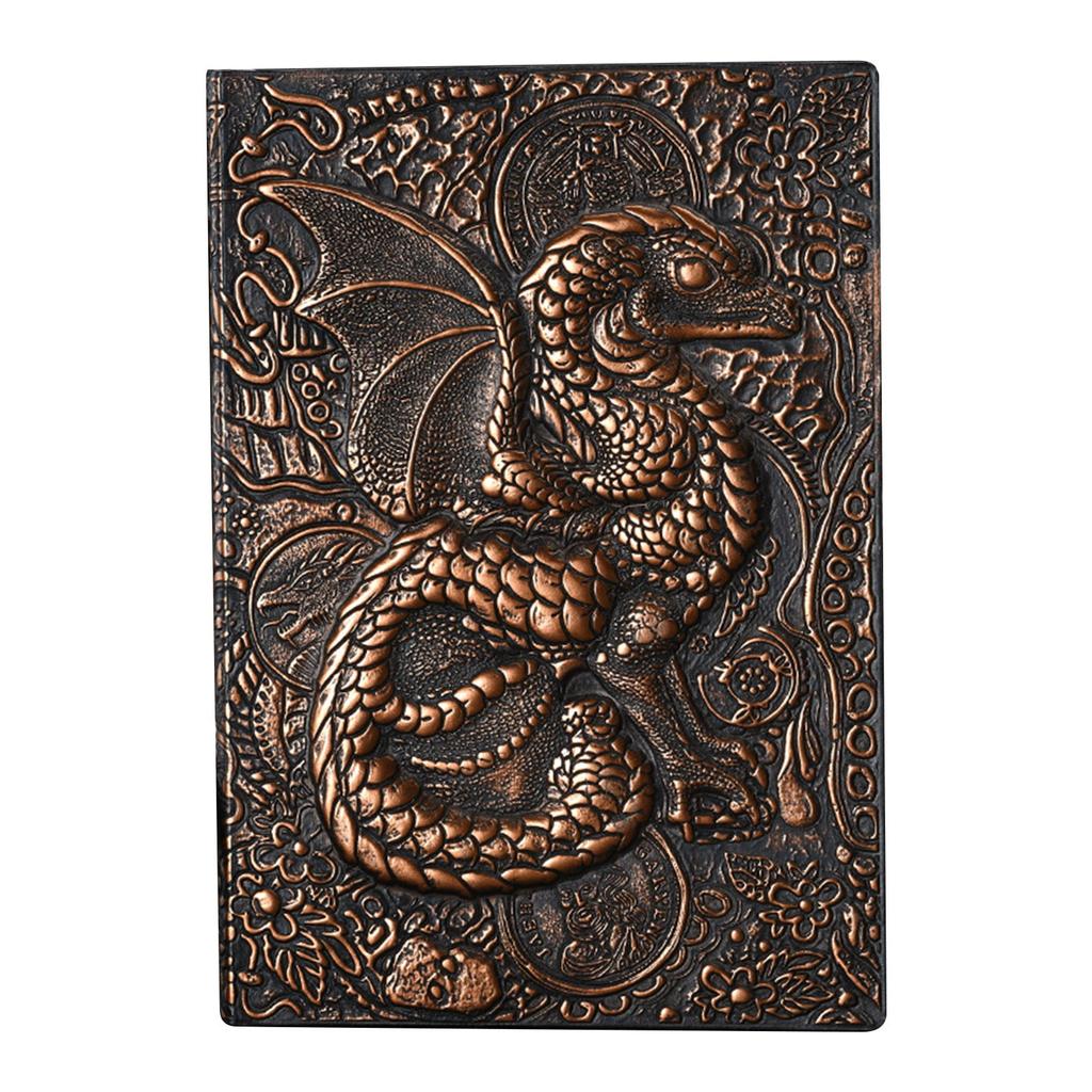 3D тисненый летающий дракон дневник для записей блокнот в твердом переплете ручной работы ежедневник, путевой дневник блокноты для записей, подарок для мужчин и женщин