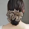 4/2pcs Fabric Hair Bands with Tassel Design Cute Solid Colour Chiffon Hair Bundles Ruffled Hair Bands,Suitable for Women
