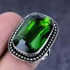 Natural Chrome Diopside Gemstone Handmade 925 Steling Silver Ring Size 8 U4c13