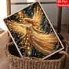 Набор для DIY-рисования жемчугом и бриллиантами. подходит для начинающих. Настенное украшение "Золотой Ангел". подарок ручной работы.