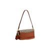New COACH Studio Cow Leather With Textile Baguette Bag Handbag Shoulder Bag Women's Brown & Gray CJ860-B4TA7