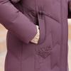 Winter Down Coat for Women Vintage Plus Size Outerwears Hooded Elegant Thick Warm Down Jacket Woman Parkas