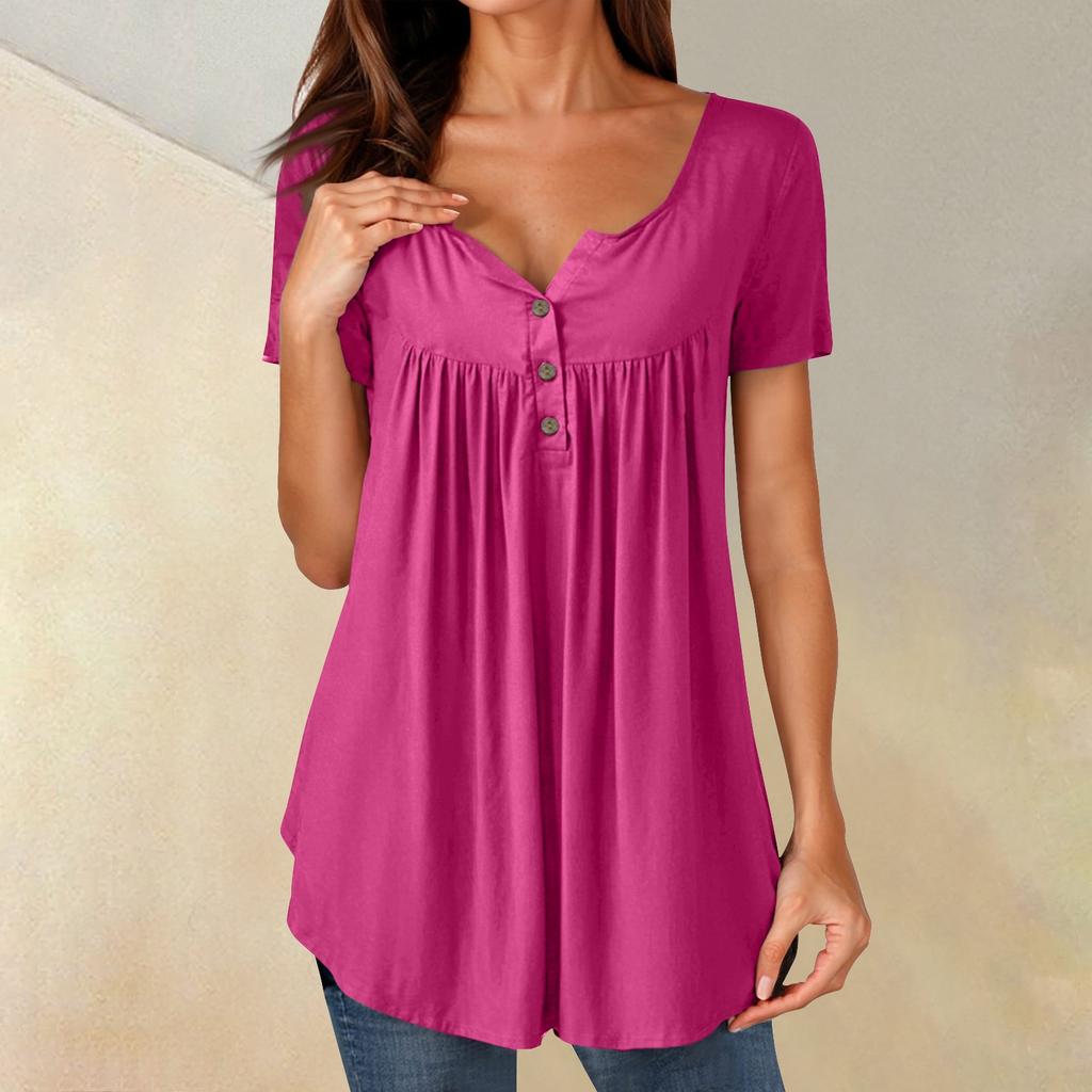 Женские туники, топы, нарядные, повседневные, летние, рубашки с коротким рукавом, свободный крой, плиссированный топ в стиле бохо