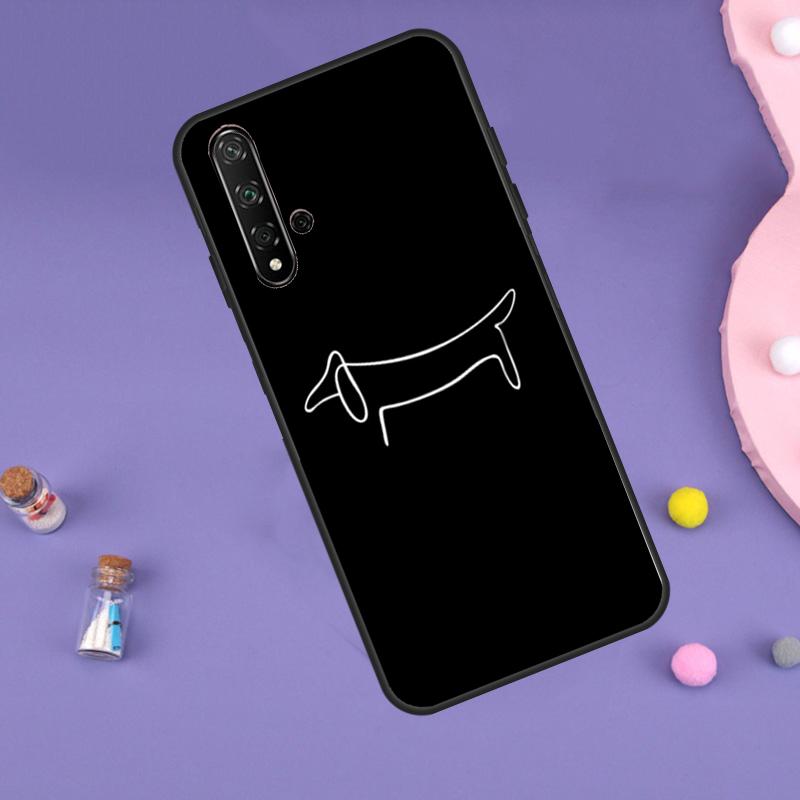 Цитаты про таксу Дачсхунда для чехла Huawei Nova 11i 12i 8i 7i 3i 9 10 SE Y60 Y61 Y70 Y72 Y73 Y90 Y91 P20 P30 P40 Lite