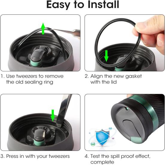 4 шт. силиконовый уплотнитель для бутылки с водой, пылезащитное уплотнительное кольцо для стакана с водой, уплотнительная прокладка для крышки дорожного стакана объемом 16/20 унций