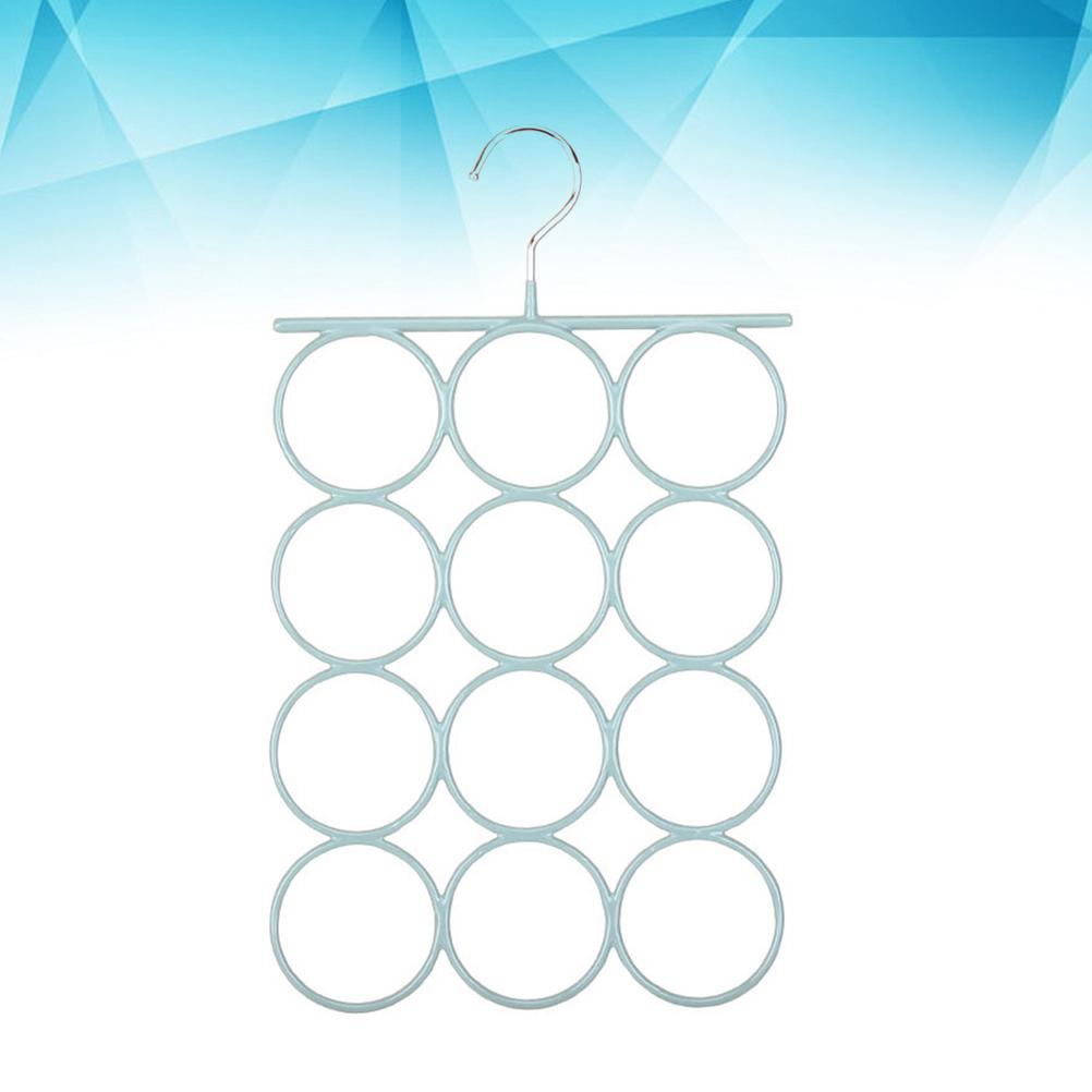 1 шт. 12-петлевая вешалка для шарфов, противоскользящая вешалка для хранения вещей, экономящая место в гардеробе (зеленая)