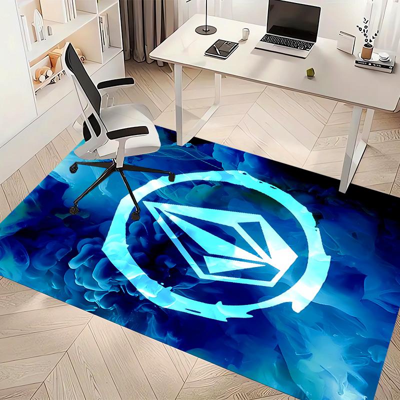 V-VOLCOM LOGO4 Printed Absorbent Washable Carpet, Non-Slip Bathroom Mats, Kitchen Rugs, Yoga Mat,Living Room Entrance, Camping Picnic Rugs