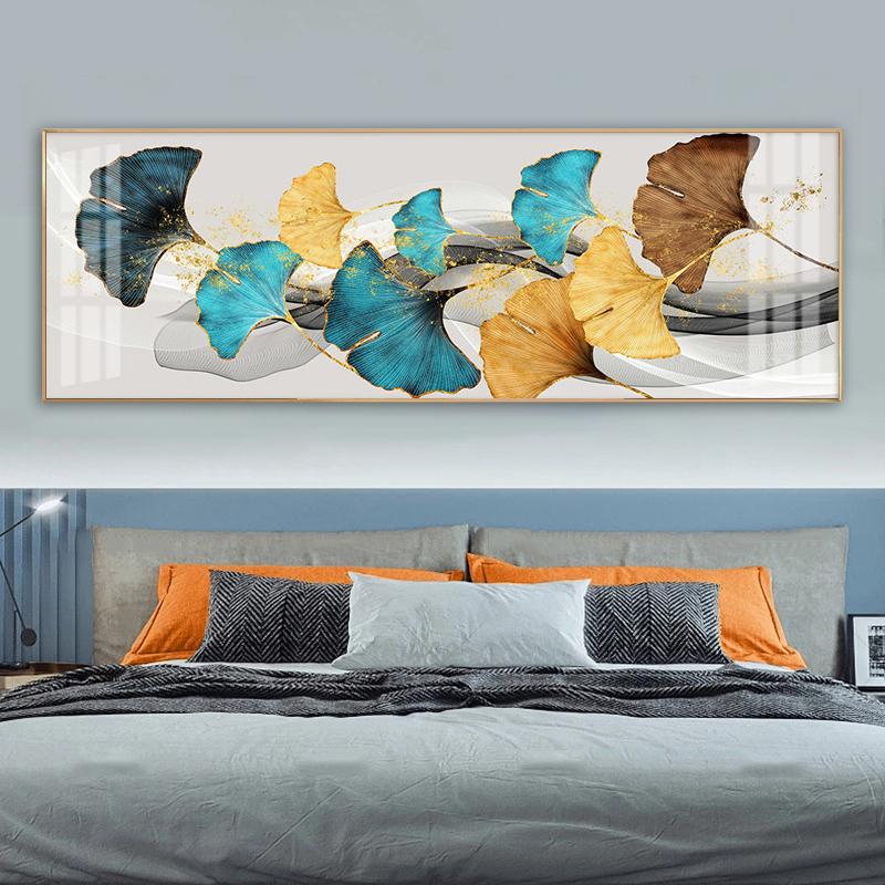 Картина с листьями гинкго, печать на холсте, плакаты на скандинавскую тему, настенные художественные фотографии для гостиной, современное абстрактное украшение для дома без рамки