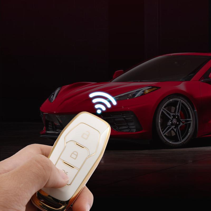 Soft TPU Car Remote Key Case Cover Holder For Ford Focus 3 4 ST Mondeo 5 MK5 Mustang F-150 Explorer Edge Fiesta Kuga MK3 4 Keychain Accessories