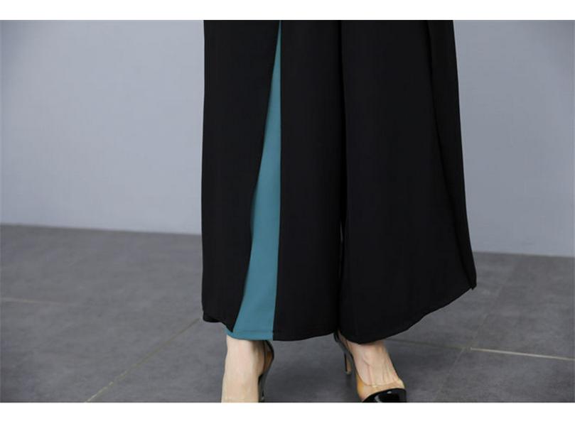 Women's Korean Fashion Slimming Two-Piece Set - Wide-Leg Pants Suit, Summer 2023 Trendy Drape Style