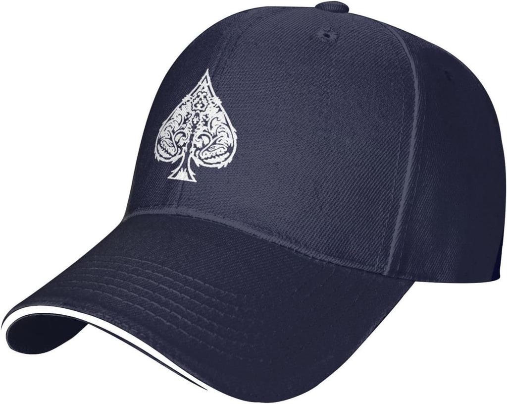 Gorra De Béisbol De Póker Ace Of Spades Unisex Clásica Ajustable Sándwich
