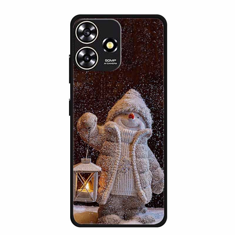 Christmas Phone Cases For ZTE Blade V50 Design 4G/ V50 Smart / A73 4G / Axon 50 Lite Cases Shockproof Silicone Soft Black Covers