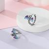 Orstarry Серьги-кольца из стерлингового серебра 925 пробы Женские украшения Искрящиеся серьги-гвоздики с животными (кошка, собака) Подарок на свадьбу, годовщину