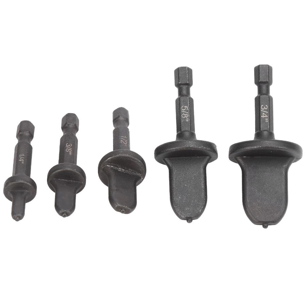 5 Pcs Set Swaging Tool Set 1/4 Inch Hex Shank HVAC Repair Kit  for Air Conditioner Repair