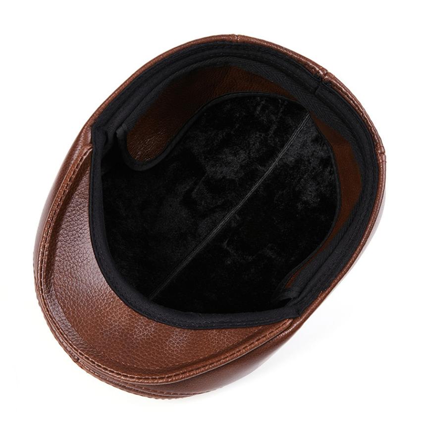 EFei первый слой из воловьей кожи, бейсболка, брендовая мужская берет для газетчика, зимние теплые шапки, шапки из воловьей кожи