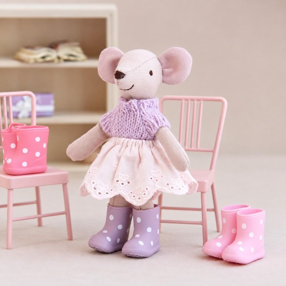 Polka Dot Pattern Doll Rain Boots Rain Protection Doll Footwear Fit Ob24, OB22, ICY, Pullip, Azone
