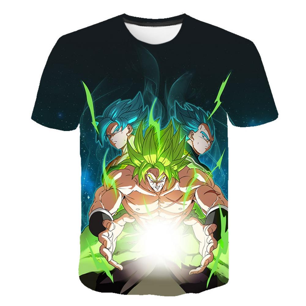 Футболка Dragon Ball Аниме Футболки Детские Футболки Мультяшные Футболки с Goku Мужская Одежда Детские Топы Взрослый Летние Мягкие Короткий Рукав