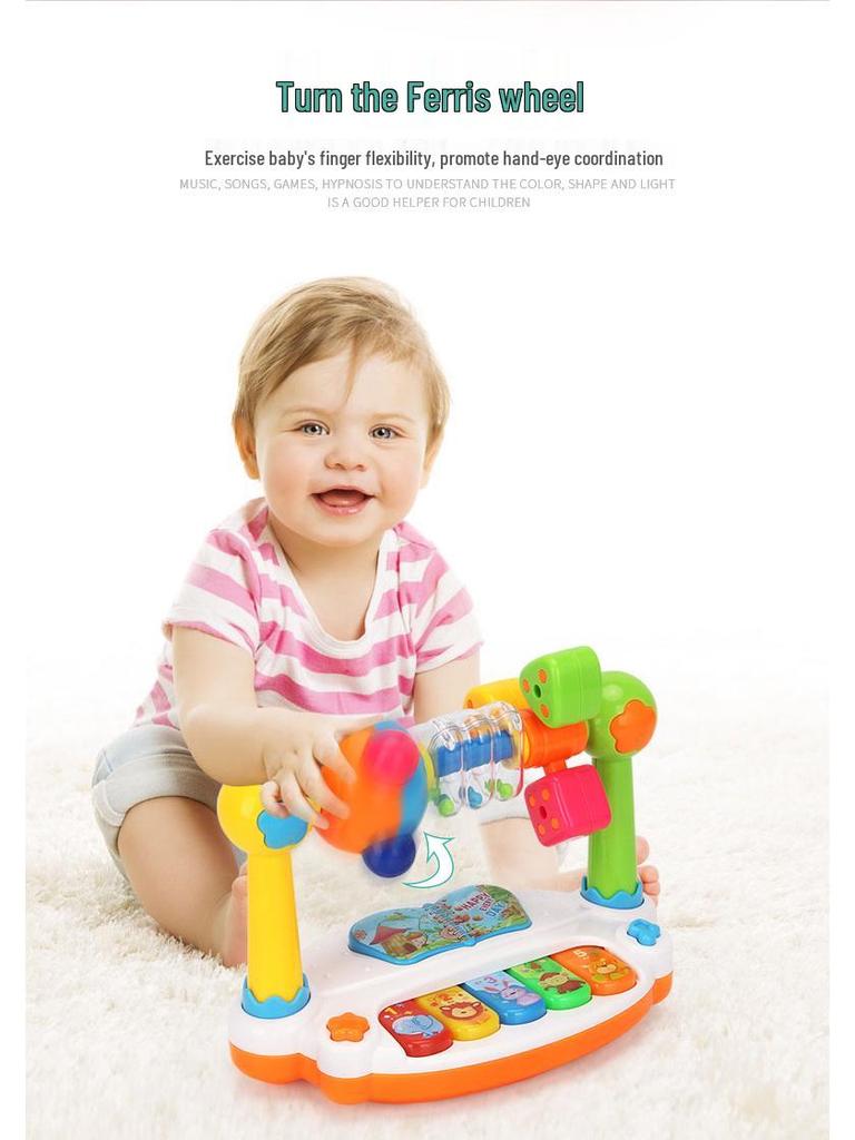 Multifunctional Baby Electronic Keyboard with Lights - Early Education and Singing Musical Instrument