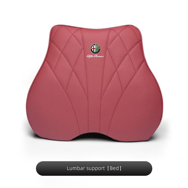 AGM1 Memory Cotton Car Seat Covers Breathable Neck Pillow Lumbar Support For Alfa Romeo Giulietta Mito 159 Giulia Stelvio 156 147