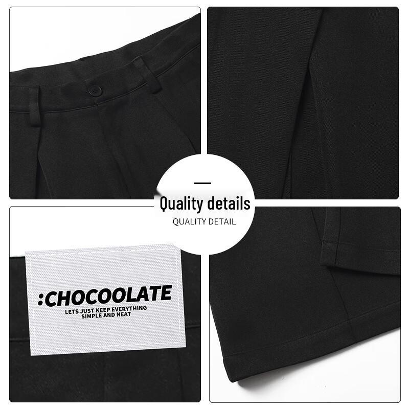 CHOCOOLATEit Men's Pleated Loose Fit Cool-Touch Trousers